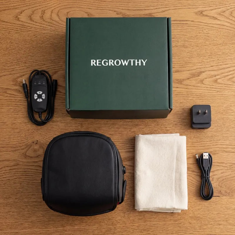 Regrowthy Laser Cap, worn on head
