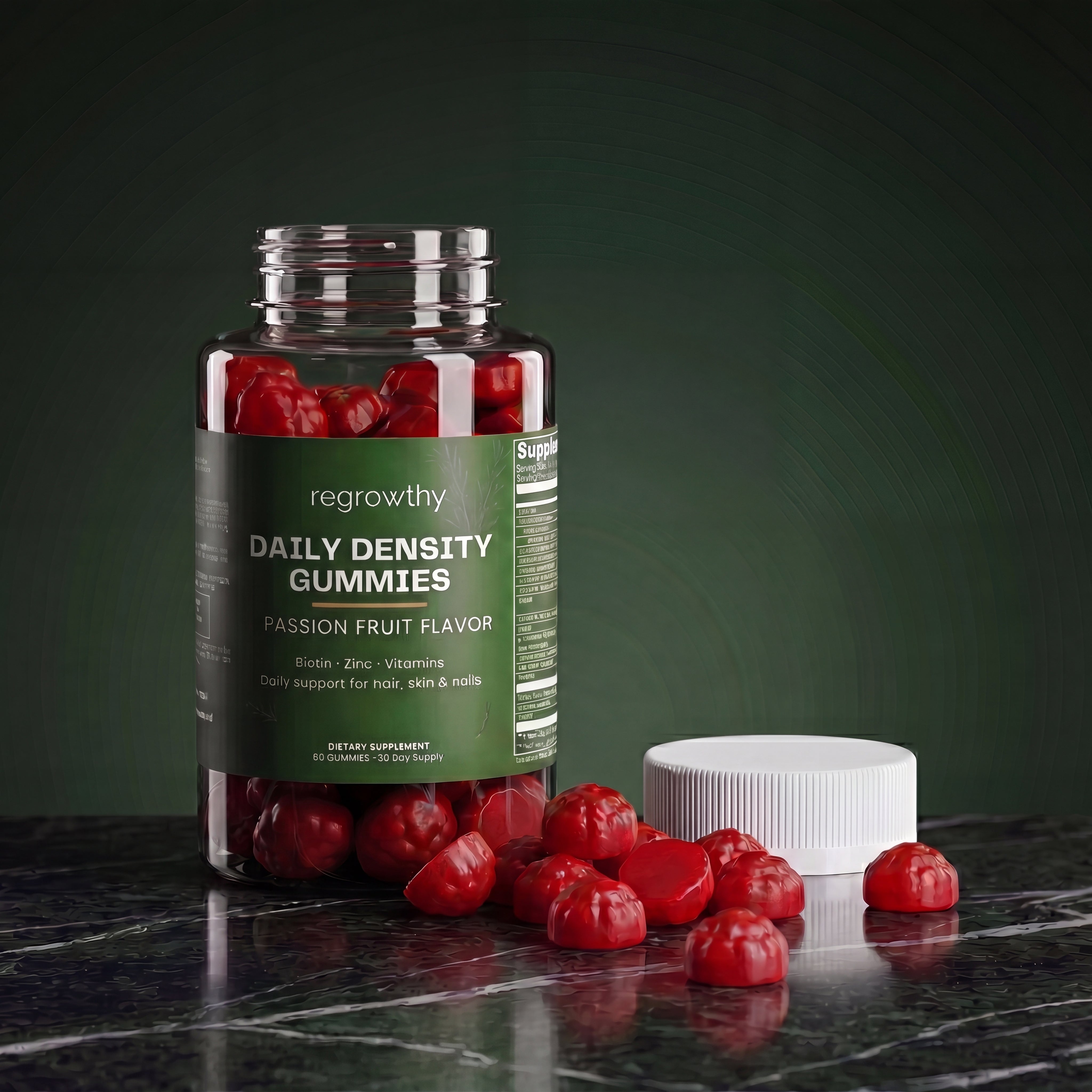 Daily Density Gummies open bottle and product shot